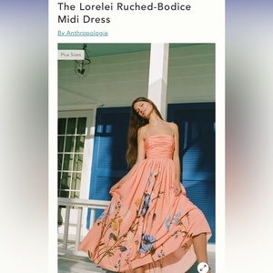 Lorelei Ruched-Bodice Midi Dress